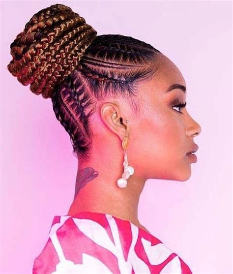 two braided buns for black hair|black braided side bun hairstyles.